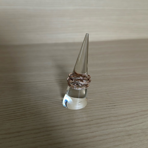 Express Rose Gold Stackable Rings 8 - Picture 9 of 11